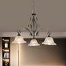 Vintage White Glass Flower Pendant Light Chandelier Image - 1