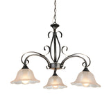 Vintage White Glass Flower Pendant Light Chandelier Image - 3