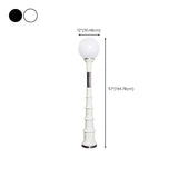 Vintage White Globe and Space Age Bamboo Floor Lamp #size