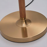 Vintage White Pleated Shade Wooden LED Floor Lamp Image - 12