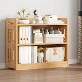 Vintage Wood Grain Vertical Shelf Organizer Bookcase Image - 28
