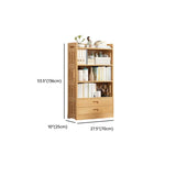 Vintage Wood Grain Vertical Shelf Organizer Bookcase Image - 44