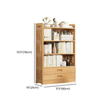 Vintage Wood Grain Vertical Shelf Organizer Bookcase Image - 46