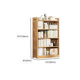 Vintage Wood Grain Vertical Shelf Organizer Bookcase Image - 47