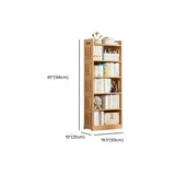 Vintage Wood Grain Vertical Shelf Organizer Bookcase Image - 51