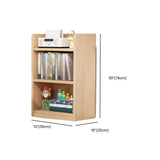 Vintage Wood Grain Vertical Shelf Organizer Bookcase Image - 60