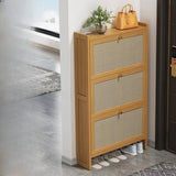 Wall Mounted Adjustable Bamboo Brown Large Shoe Storage Image - 16