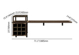 Wall-Mounted Bar Table with Wine Storage Shleves Image - 6