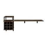 Wall-Mounted Bar Table with Wine Storage Shleves Image - 7