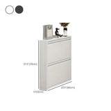 Wall Mounted Wooden Entryway White Drop Front Shoe Storage Image - 34