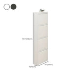 Wall Mounted Wooden Entryway White Drop Front Shoe Storage Image - 41
