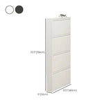 Wall Mounted Wooden Entryway White Drop Front Shoe Storage Image - 42