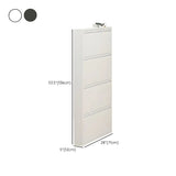 Wall Mounted Wooden Entryway White Drop Front Shoe Storage Image - 43