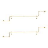 Wall-Mounted Metal Bar Gold Silver Living Coat Rack Image - 5