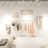 Wall-Mounted Metal Bar Gold Silver Living Coat Rack Image - 6