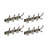 Wall-Mounted Metal Bronze Decorative Coat Rack with Hooks Image - 12