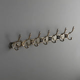 Wall-Mounted Metal Bronze Decorative Coat Rack with Hooks Image - 26