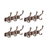 Wall-Mounted Metal Bronze Decorative Coat Rack with Hooks Image - 37
