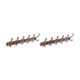 Wall-Mounted Metal Bronze Decorative Coat Rack with Hooks Image - 43