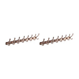 Wall-Mounted Metal Bronze Decorative Coat Rack with Hooks Image - 46