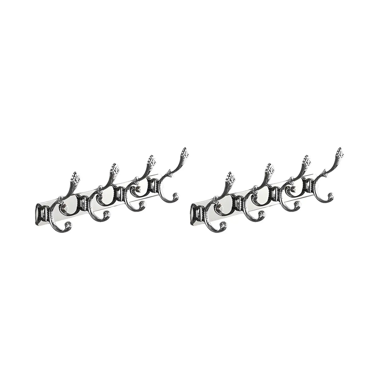 Wall-Mounted Metal Bronze Decorative Coat Rack with Hooks Image - 55