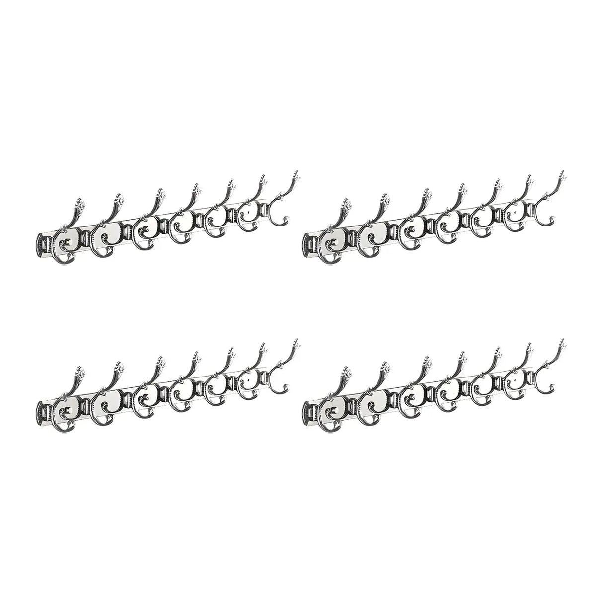 Wall-Mounted Metal Bronze Decorative Coat Rack with Hooks Image - 59