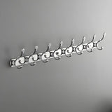 Wall-Mounted Metal Bronze Decorative Coat Rack with Hooks Image - 63