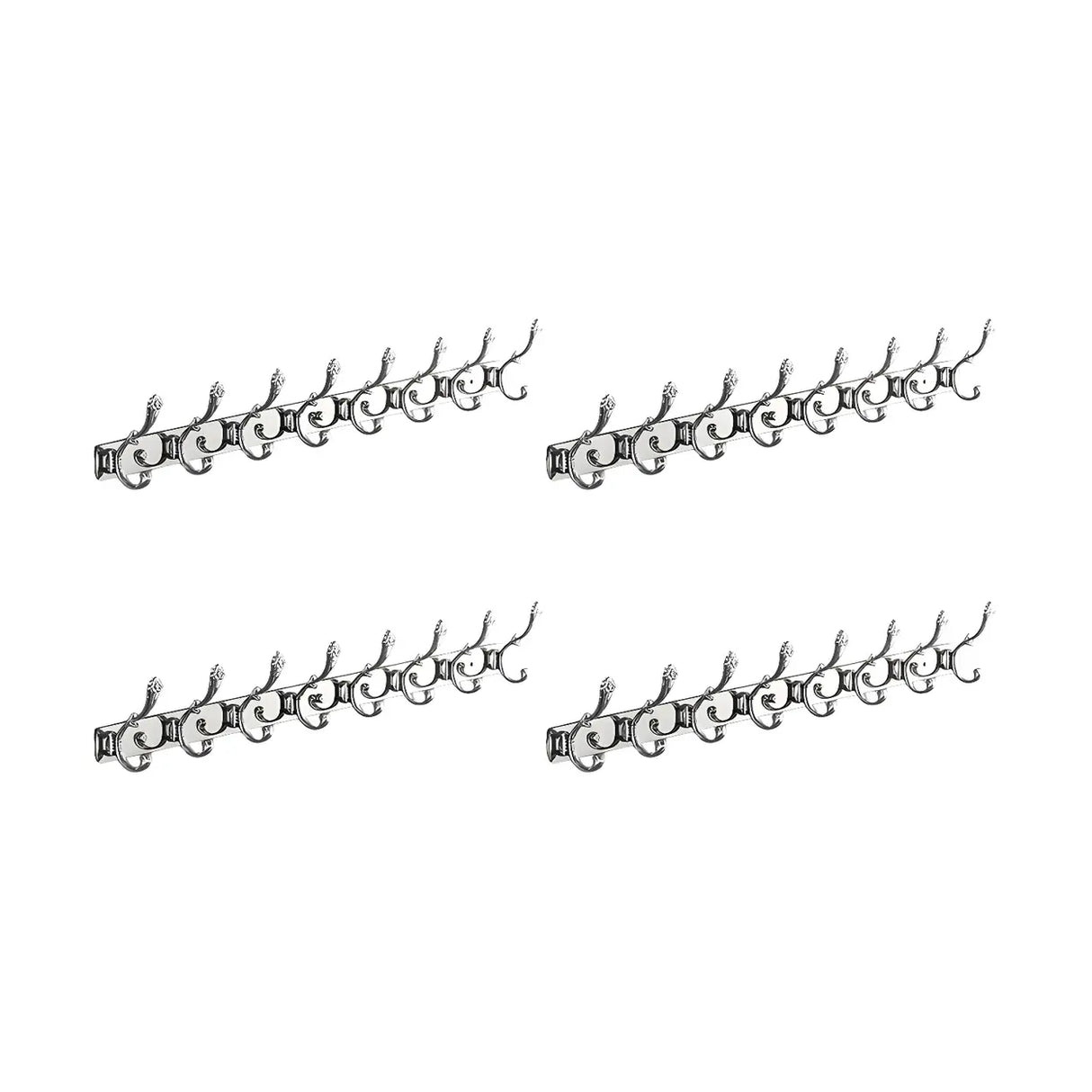 Wall-Mounted Metal Bronze Decorative Coat Rack with Hooks Image - 65