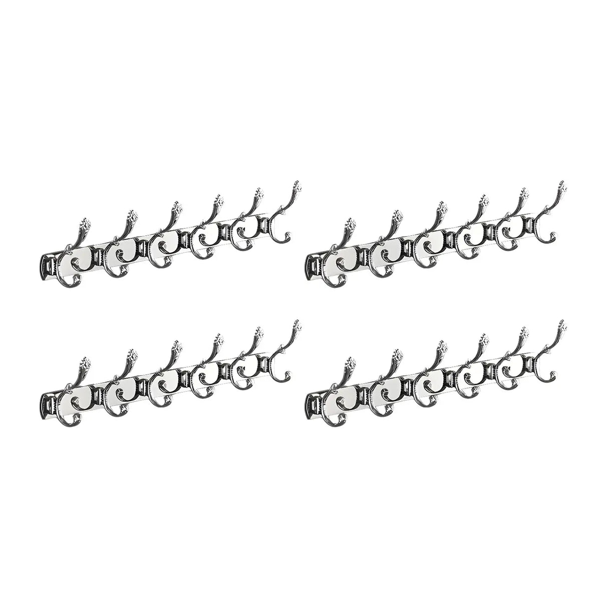 Wall-Mounted Metal Bronze Decorative Coat Rack with Hooks Image - 68
