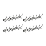 Wall-Mounted Metal Bronze Decorative Coat Rack with Hooks Image - 68