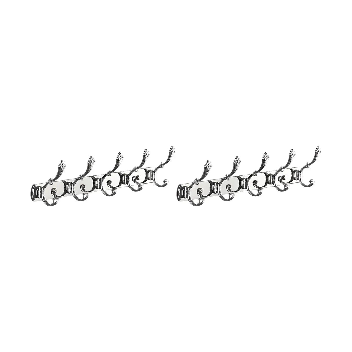 Wall-Mounted Metal Bronze Decorative Coat Rack with Hooks Image - 70