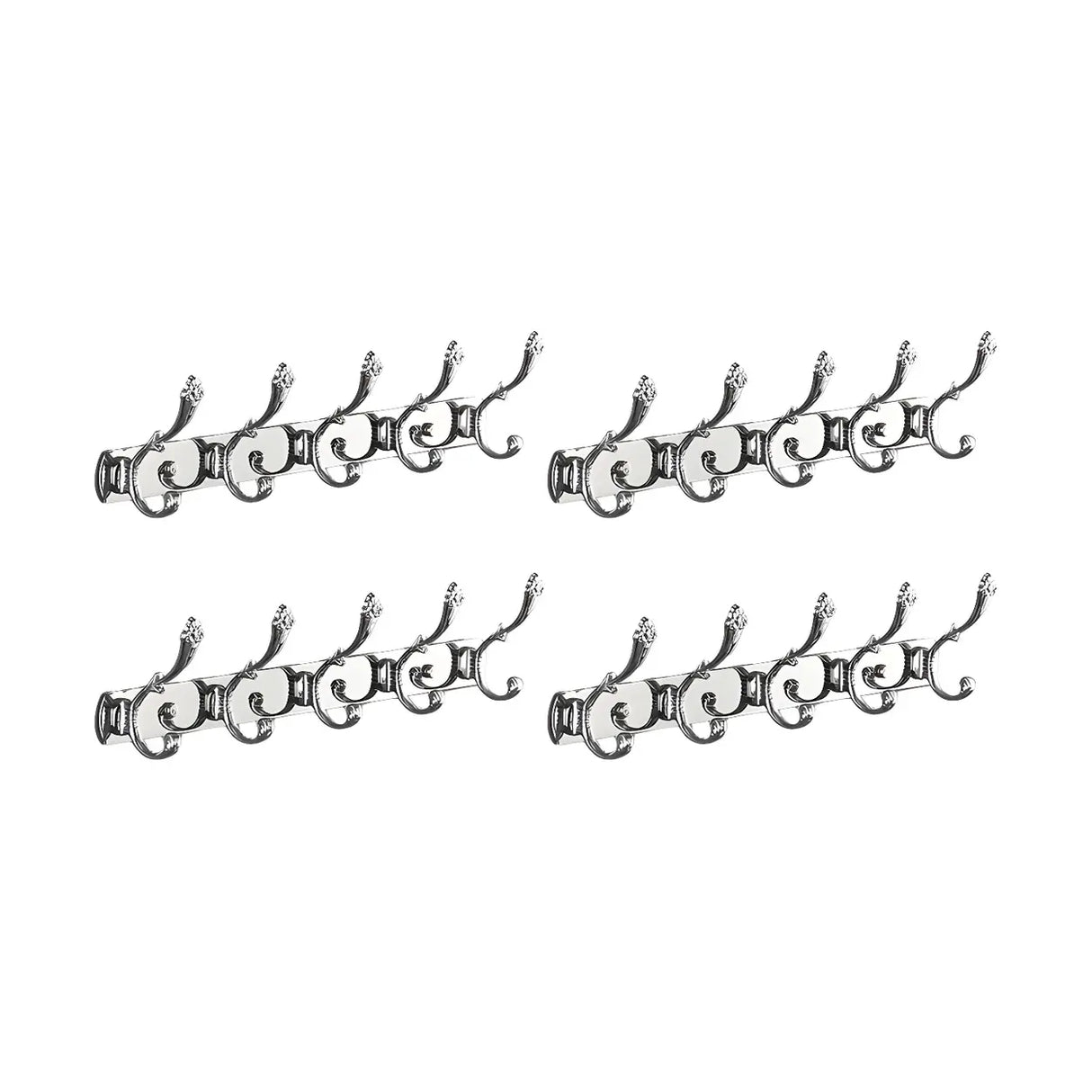Wall-Mounted Metal Bronze Decorative Coat Rack with Hooks Image - 71