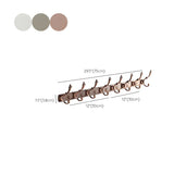 Wall-Mounted Metal Bronze Decorative Coat Rack with Hooks Image - 77