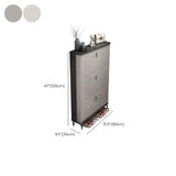 Wall Mounted Wood Entryway Grey Medium Shoe Storage Unit Image - 24