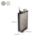 Wall Mounted Wood Entryway Grey Medium Shoe Storage Unit Image - 26