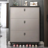 Wall Mounted Wood Entryway Grey Medium Shoe Storage Unit Image - 1