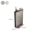 Wall Mounted Wood Entryway Grey Medium Shoe Storage Unit #size