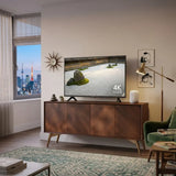 Walnut 4-Door Sideboard Cabinet with Storage and Metal Legs Image - 1