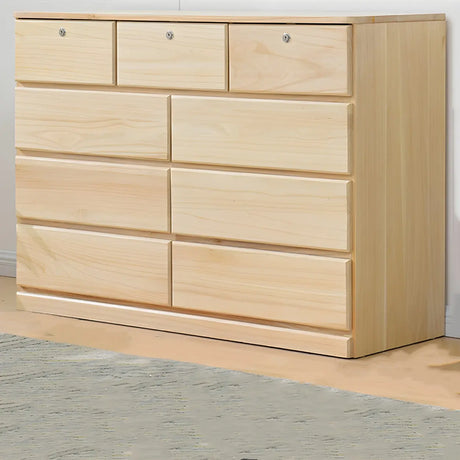 Walnut Finish Wooden Dresser with Soft-Close Drawers Image - 2