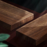 Walnut Rectangular Standard Console Table with Drawer Image - 4
