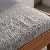 Walnut Solid Wood Shoe Storage Bench with Lift-Top Cushioned Seat Image - 5