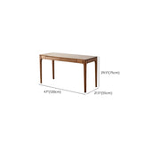Walnut Wood Drawer Butcher Block Rectangle Writing Desk Image - 12