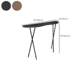Washable Entry Freeform Black Wood Design Console Table Image - 16