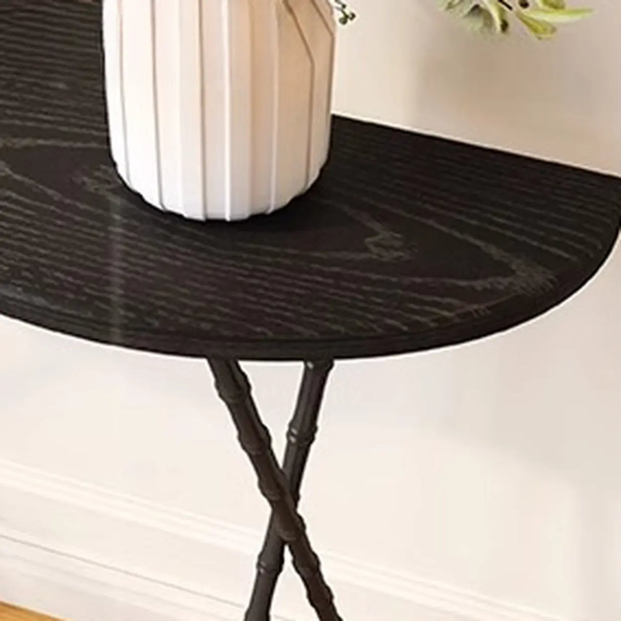 Washable Entry Freeform Black Wood Design Console Table Image - 6