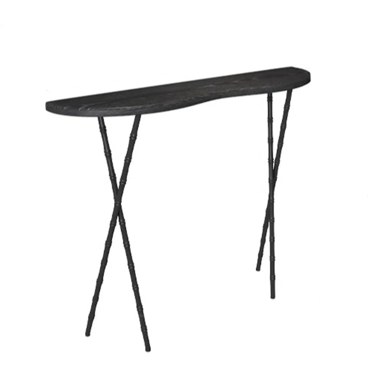 Washable Entry Freeform Black Wood Design Console Table Image - 7