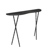 Washable Entry Freeform Black Wood Design Console Table Image - 7