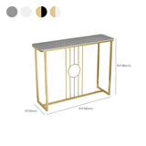 Washable Rectangular Metal Black and Gold Console Table Image - 12