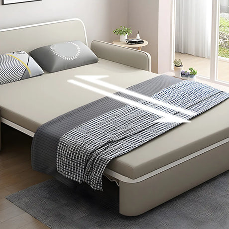 Water Resistant Faux Leather Tight Back Sofa Bed Image - 2