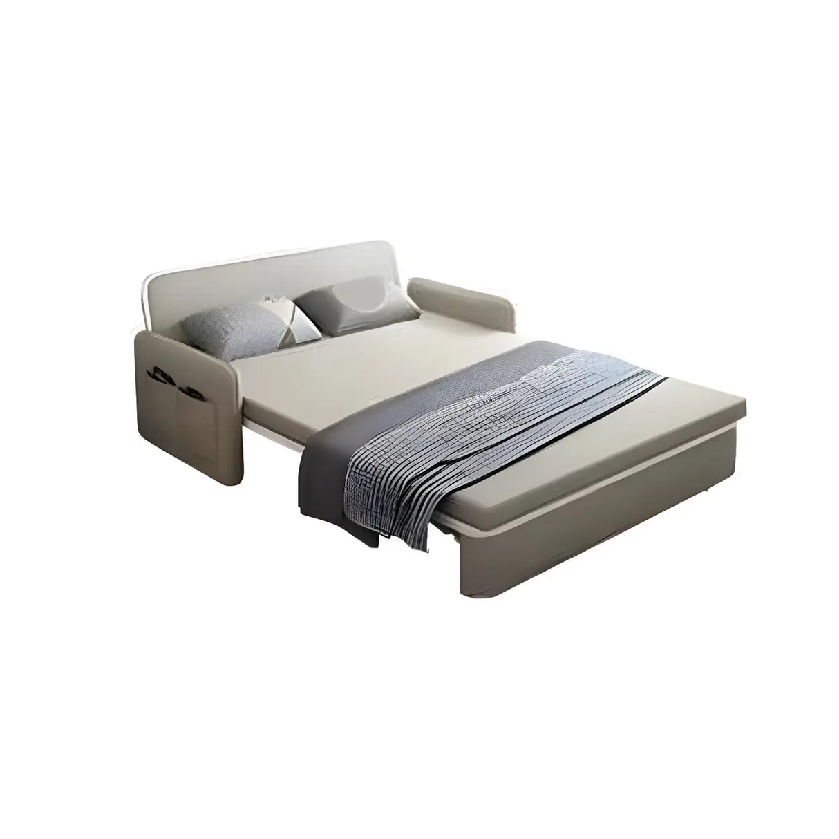 Water Resistant Faux Leather Tight Back Sofa Bed Image - 13