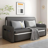 Water Resistant Faux Leather Tight Back Sofa Bed Image - 3